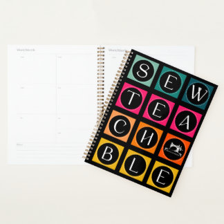 Nähen lehrbare farbenfrohe Quadrate Planer