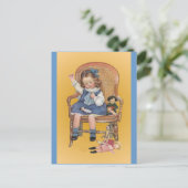 Nähen lernen postkarte (Stehend Vorderseite)