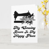 Nähen - mein Nähzimmer ist ein glücklicher Ort Karte (Gelbe Blume)