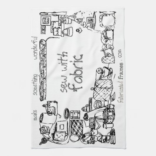 Nähen mit Stoff Thread Küchentuch (Vertikal)