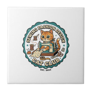 Nähen Mode Design Katze Katzenliebhaber Geschenk - Fliese