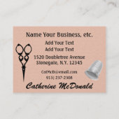 Nähen/Mode/Seamstress Visitenkarte (Rückseite)