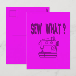 Nähen, na und? postkarte