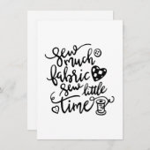 Nähen | Nähen viel Stoff nähen wenig Zeit Einladung (Vorne/Hinten)