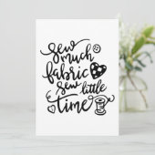 Nähen| Nähen von viel Fabrik Nähen wenig Zeit Dankeskarte (Stehend Vorderseite)