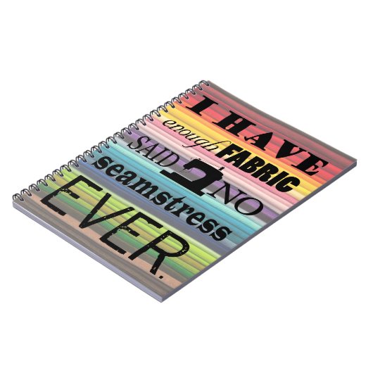 Nähen nicht genug Fabric Crafts Notebook Notizblock (Linke Seite)