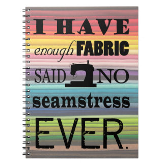 Nähen nicht genug Fabric Crafts Notebook Notizblock