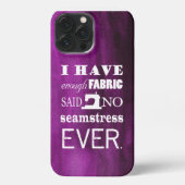 Nähen ・ Nicht genug Fabrikhandwerk {dunkel} iPhone Hülle (Rückseite)