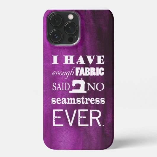 Nähen ・ Nicht genug Fabrikhandwerk {dunkel} iPhone Hülle (Rückseite)