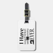 Nähen - nicht genug Fabrikhandwerk Gepäckanhänger (Vorderseite vertikal)