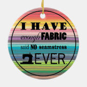 Nähen nicht genug Stoff ・ Handwerk Keramik Ornament (Hinten)