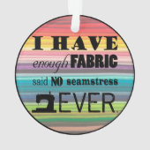 Nähen nicht genug Stoff ・ Handwerk Ornament (Rückseite)