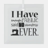 Nähen nicht genug Stoff ・ Handwerk Ornament Aus Glas (Vorderseite)