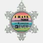 Nähen nicht genug Stoff ・ Handwerk Schneeflocken Zinn-Ornament (Vorderseite)