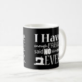 Nähen - Nicht genug Stoffhandwerk {Dunkel} Kaffeetasse (VorderseiteRechts)