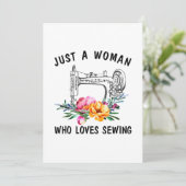 Nähen| Nur eine Frau, die Lieben Nähen Einladung (Stehend Vorderseite)