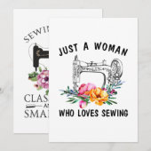 Nähen| Nur eine Frau, die Lieben Nähen Einladung (Vorne/Hinten)