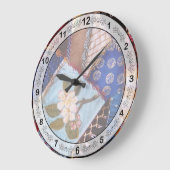Nähen - Patchwork - Oma-Steppdecke Große Wanduhr (Winkel)