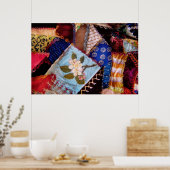 Nähen - Patchwork - Oma-Steppdecke Poster (Küche)