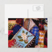 Nähen - Patchwork - Oma-Steppdecke Postkarte (Vorne/Hinten)