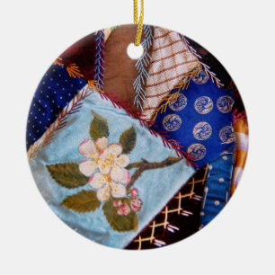 Nähen - Patchwork - Omas Quilt Keramikornament