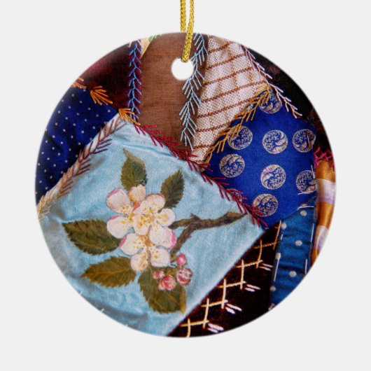 Nähen - Patchwork - Omas Quilt Keramikornament (Vorne)