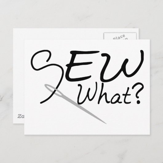 Nähen Postkarte (Vorne/Hinten)