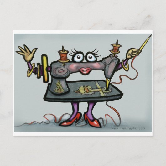 Nähen Postkarte (Vorderseite)