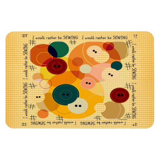 Nähen Premium Magnet (Horizontal)