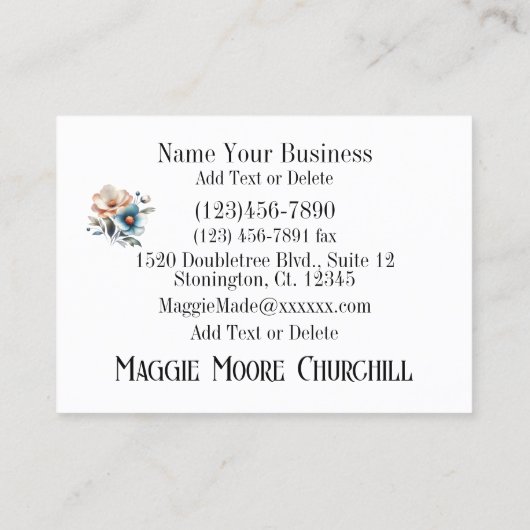 Nähen, Quilten, Crochet-Visitenkarte Visitenkarte (Rückseite)