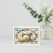 Nähen, Quilten, Crochet-Visitenkarte Visitenkarte (Stehend Vorderseite)