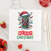 Nähen Quilter Weihnachtsmützen Xmas Serviette (Beispiel)