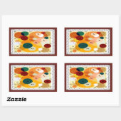 Nähen Rechteckiger Aufkleber (Blatt)