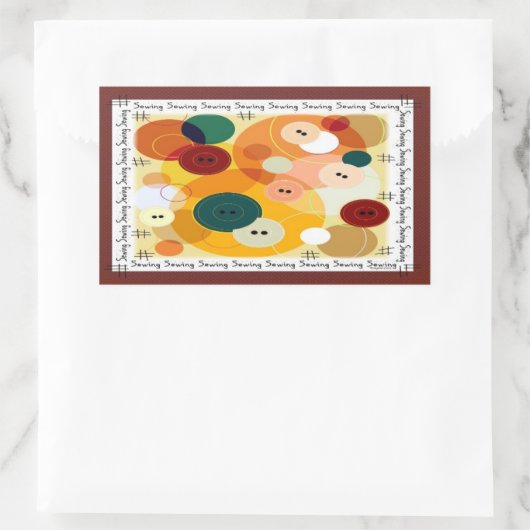 Nähen Rechteckiger Aufkleber (Tasche)