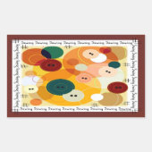 Nähen Rechteckiger Aufkleber (Vorderseite)