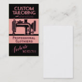 Nähen: Schneider, Damenschneiderin, Designer, Visitenkarte (Vorne/Hinten)