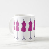 Nähen Schneider Mode Kostüm Designer Mannequin Kaffeetasse (Vorderseite Links)