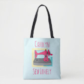 Nähen Schöne, rosa Vintage Handnähmaschine Tasche (Vorderseite)