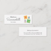 Nähen, Seamress, Dressmacher Mini Visitenkarte (Vorne/Hinten)