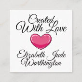 Nähen / Seamstress 2 Umschließung / Visitenkarte Begleitkarte (Rückseite)