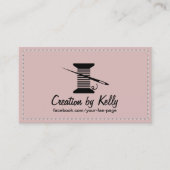 Nähen Seamstress Crafter Dressmaker Dusty Pink Visitenkarte (Vorderseite)