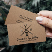 Nähen Seamstress Dressmaker Rustic Kraft Visitenkarte
