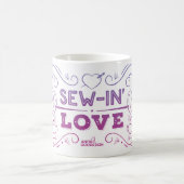 Nähen Sie in der Liebe-Tasse Kaffeetasse (Mittel)