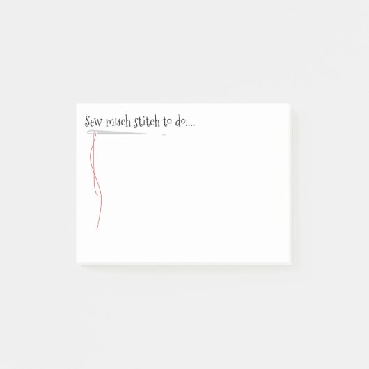 Nähen Sie lustigen Entwurf mit Nadel Post-it Klebezettel (Vorderseite)