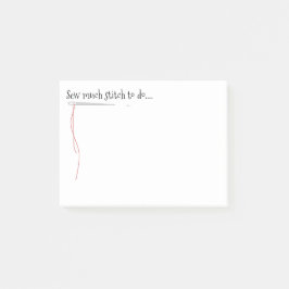 Nähen Sie lustigen Entwurf mit Nadel Post-it Klebezettel