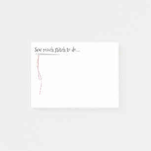Nähen Sie lustigen Entwurf mit Nadel Post-it Klebezettel