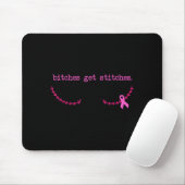 Nähen Sie rosa Band Brustkrebsbewusstsein Mousepad (Mit Mouse)
