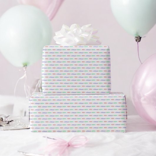 Nähen Sie viel Liebe Pastel Aquarelltuch Babydusch Geschenkpapier