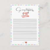 Nähen Sie viel Liebe Pastel Aquarelltuch Babydusch Hinweiskarte (Vorderseite)