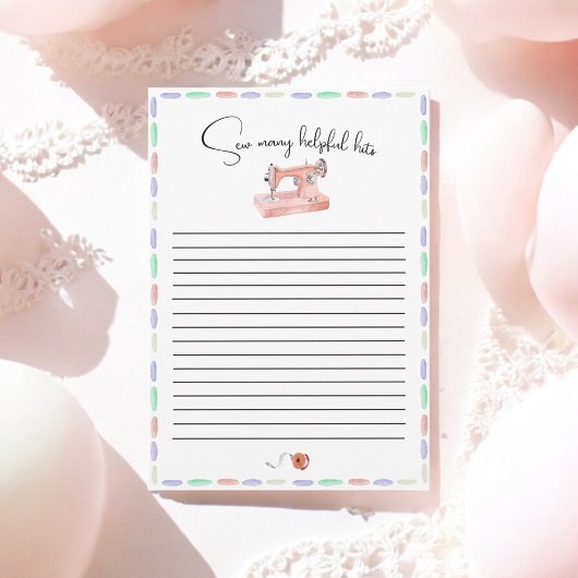 Nähen Sie viel Liebe Pastel Aquarelltuch Babydusch Hinweiskarte